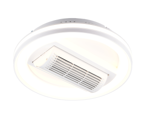 KURULA biała lampa sufitowa z wentylatorem LED 37W CCT DIM + pilot R69382101