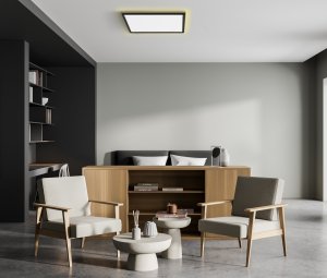 ALERIA lampa sufitowa kwadratowa czarna LED 50W CCT PLF-39573-450S-50W-BL