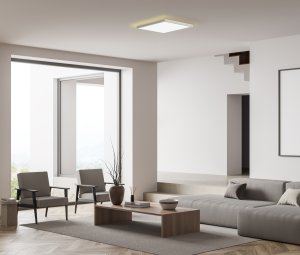 ALERIA lampa sufitowa kwadratowa czarna LED 50W CCT PLF-39573-450S-50W-WH