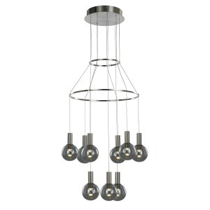 ARIA lampa wisząca satynowa klosze szkło dymione LED 27W 3000K MD17012002-9A