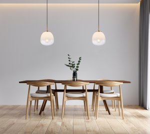 ANTITA lampa wisząca czarno-złota klosz szkło białe cieniowane fi 17,5cm 1xE27 PND-3650-1S-BRO-CW