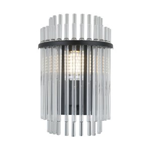 BONTE kinkiet czarny klosz szklane rurki 1xE14 WL-40929-1A-BK