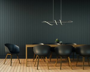 BASTELO lampa wisząca biała serpentyna LED 40W 3000K 4000K 6000K PND-24154-BK
