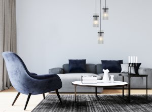 MERTO lampa wisząca kaskada czarny mat 3xE14 klosz szklane rurki PND-40930-3A-BK