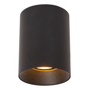 GERTI tuba sufitowa czarna z cofniętą żarówką 1xGU10 LUCIDE 09945/01/30