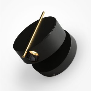 NUANCE lampa ścienna czarna złota LED 3W 3000K nowoczesny design MOD180WL-L4B3K1