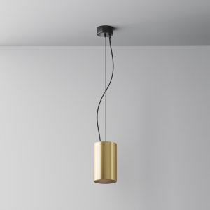 EFIR lampa wisząca tuba złoty mat LED 25W 3000K 38° wykończenie czarne P089PL-25W3K-MG 
