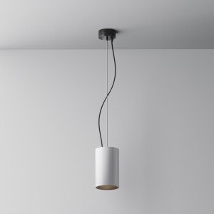 EFIR lampa wisząca tuba biały mat LED 25W 3000K 38° wykończenie czarne P089PL-25W3K-W