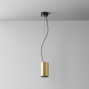EFIR lampa wisząca tuba złoty mat LED 15W 3000K 38° wykończenie czarne P089PL-15W3K-MG