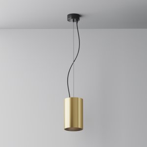 EFIR lampa wisząca tuba złoty mat LED 33W 3000K 38° wykończenie czarne P089PL-33W3K-MG