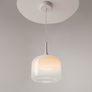 SPIRITO lampa wisząca biała LED 12W 3000K klosz mleczny cieniowany MOD286PL-L18W3K