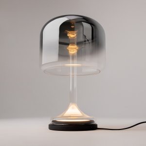 SPIRITO lampa stołowa czarna LED 18W 3000K klosz dymiony cieniowany MOD286TL-L18B3K