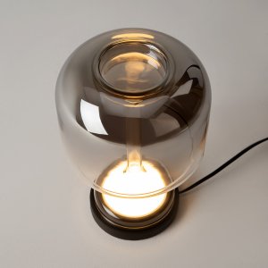 SPIRITO lampa stołowa czarna LED 13W 3000K klosz dymiony cieniowany MOD286TL-L8B3K