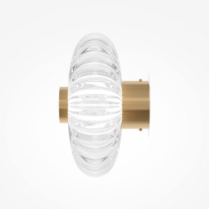 AMULET złoty kinkiet okrągły szklany LED 3W 3000K MOD555WL-L3G3K