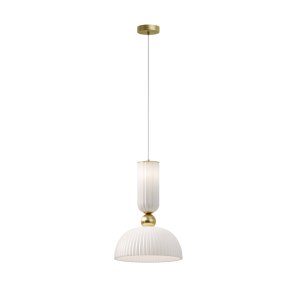 ANTIC lampa wisząca złota z białym kloszem 1xE27 MOD302PL-01W1