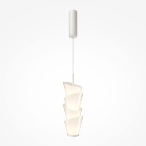 SEOUL asymetryczna nowoczesna lampa wisząca z białymi kloszami LED 14W 3000L MOD374PL-L28W3K