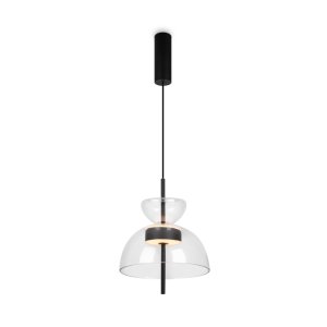 BANGKOK lampa wisząca szklana klosz szkło transparentne  fi 25cm LED 12W 3000K nowoczesny design MOD185PL-L6B3K2