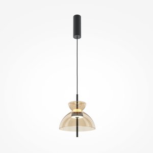 BANGKOK lampa wisząca szklana klosz szkło amber fi 25cm LED 12W 3000K nowoczesny design MOD185PL-L12CG3K2