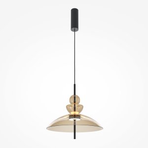 BANGKOK lampa wisząca szklana klosz szkło amber fi 40cm LED 12W 3000K nowoczesny design MOD185PL-L12CG3K3