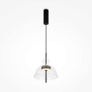 BANGKOK lampa wisząca szklana klosz szkło transparentne  fi 25cm LED 12W 3000K nowoczesny design MOD185PL-L6B3K1