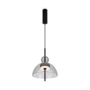 BANGKOK lampa wisząca szklana klosz szkło szare fi 25cm LED 12W 3000K nowoczesny design MOD185PL-L11B3K1
