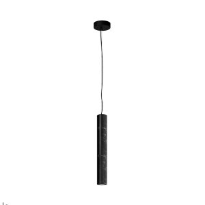 BASIC TEXTURE lampa wisząca tuba z naturalnego kamienia czarna LED 5W CCT MOD461PL-L5BK
