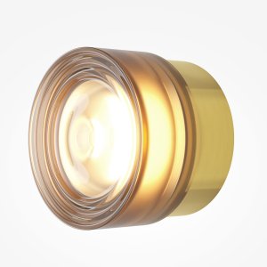 OLO kinkiet okrągły mosiądz klosz szkło gładkie LED 6W CCT MOD493WL-L6BSK2