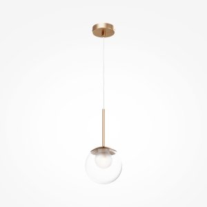 BASIC FORM lampa wisząca złota klosz mrożony kula fi 15cm 1xG9 MOD521PL-01G1