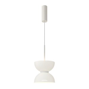 KYOTO lampa wisząca z białym kloszem wykończenie białe LED 11W 3000K MOD178PL-L11W3K