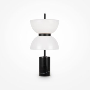 KYOTO lampa stołowa czarny marmur z białym kloszem wykończenie czarne LED 11W 3000K MOD178TL-L11B3K