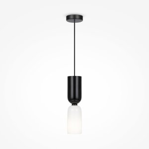 MEMORY lampa wisząca czarna klosz biały i czarny 1xE14MOD177PL-01B