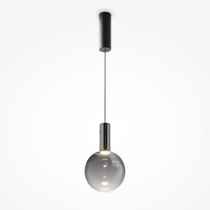 NEBULA lampa wisząca czarna klosz szkło czarne cieniowane LED 4W 3000K MOD182PL-L4B3K