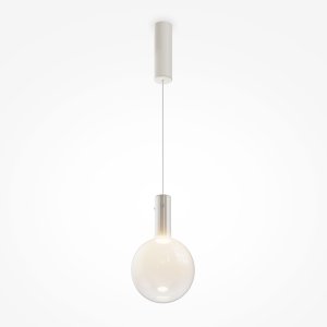 NEBULA lampa wisząca biała klosz szkło białe cieniowane LED 4W 3000K MOD182PL-L4W3K