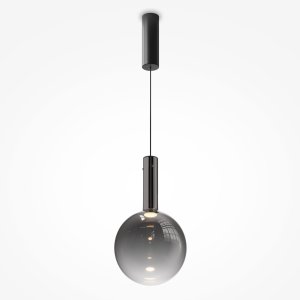 NEBULA lampa wisząca czarna klosz szkło czarne cieniowane LED 6W 3000K MOD182PL-L6B3K
