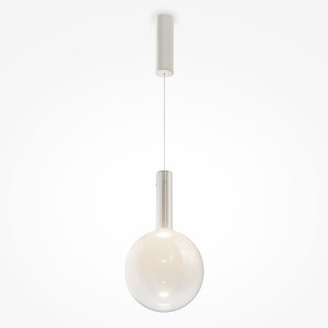 NEBULA lampa wisząca biała klosz szkło białe cieniowane LED 6W 3000K MOD182PL-L6W3K