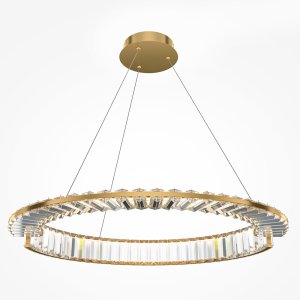 KRONE lampa wisząca złoty ring z kryształami LED 36W 3000K fi 62cm P097PL-L36BS3K1
