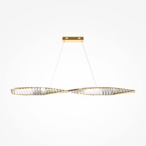 KRONE lampa wisząca złota kryształowa wstęga LED 36W 3000K P097PL-L36BS3K