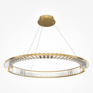 KRONE lampa wisząca złoty ring z kryształami LED 45W 3000K fi 80,5cm P097PL-L45BS3K