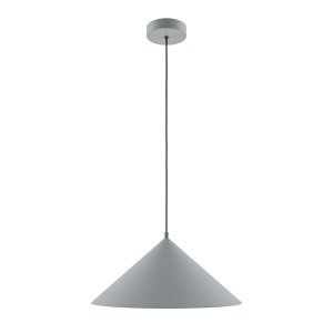 BASIC COLORS lampa wisząca kinkiet szary stożek fi 35cm 1xE27 MOD167PL-01GR