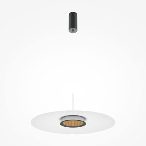 EL nowoczesna lampa wisząca biało-czarna fi 50cm LED 12W 3000K MOD041PL-L15W3K1