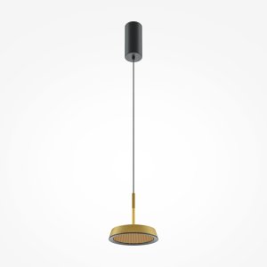 EL nowoczesna lampa wisząca czarno-złota fi 14,5cm LED 12W 3000K MOD041PL-L15G3K