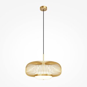 LEVITATION lampa wisząca złota druciana fi 50cmklosz biały  LED 20W 3000K MOD376PL-L30G3K