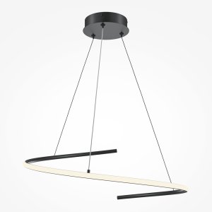 CURVE lampa wisząca czarna  pęknięty ring LED 31W 3000K 4000K MOD242PL-L33BK