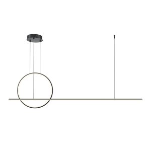 HALO nowoczesna lampa wisząca czarna LED 40W 3000K 4000K MOD247PL-L49BK
