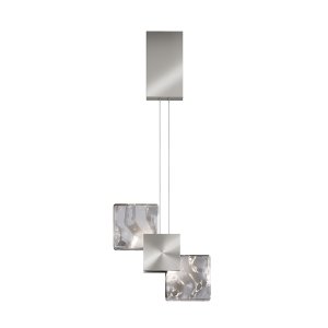 QUADRO lampa wisząca platynowa z kwadratowymi kloszami LED 5W 3000K MOD519PL-L8PT3K