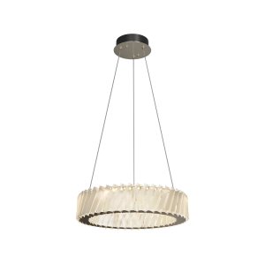 CILIA lampa wisząca okrągła beżowa klosz szklane panele LED 20W 3000K MOD540PL-L20BGK