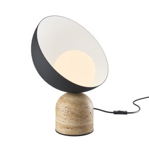 TAVO lampa stołowa z naturalnego kamienia klosz czarny 1xG9 MOD453TL-01B