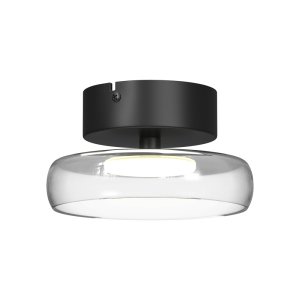 FLOAT lampa sufitowa czarna płaski klosz przeźroczysty LED 13W 3000K MOD498CL-L13BK