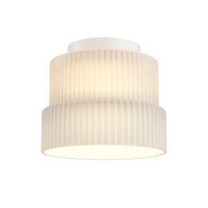 SCALA lampa sufitowa biała klosz ryflowany biały LED 12W 3000K MOD496CL-L12WK