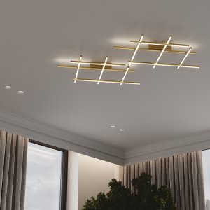 RADIANCE nowoczesna lampa sufitowa złota LED 50W 3000K MOD278CL-L50G3K